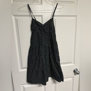H&M sundress size 4 black/white polka dots